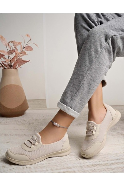 Kocamanlar Ayakkabı Black Sea 575 Unisex Sports Ballet Shoes Beige