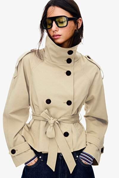 Moderk BSK DİK YAKA KISA TRENÇKOT CEKET