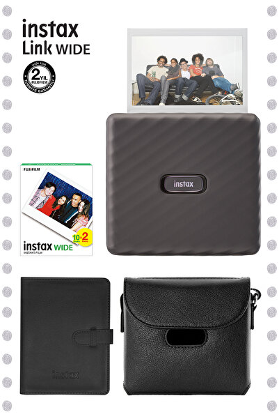 Fujifilm Instax Wide Link Gri Akıllı Telefon Yazıcısı Ve Hediye Seti 1