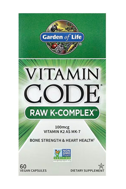 GARDEN OF LIFE Vitamin K2 and K1, Vitamin Code Vegan K Complex Vitamin for Bo...