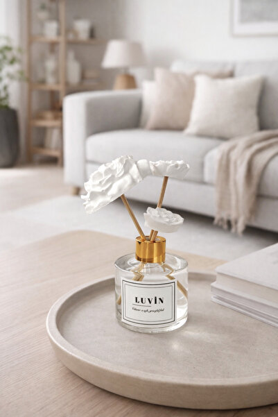 Luvinhome Orkide Işıltısı Çiçekli Bambu Çubuklu Dekoratif Oda Kokusu 50 cc