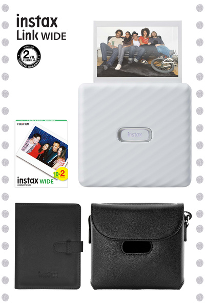 Fujifilm Instax Wide Link Beyaz Akıllı Telefon Yazıcısı Ve Hediye Seti 1