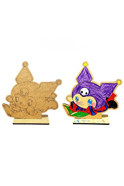 tollihy brinco Boyanabilir Ahşap Kuromi Figürü - Kreş ve Anaokulu Etkinlik Se...