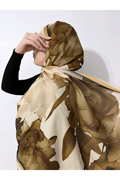 MODA Mineleşarp lotus serisi bej renk pamuklu soft şal
