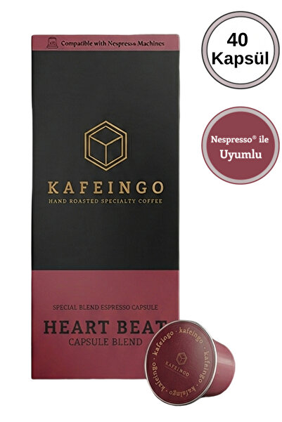 Kafeingo Heart Beat Kahve 40 Kapsül (Nespresso Uyumlu)