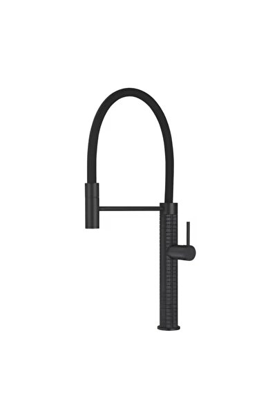 OEM Baterie de bucătărie cu pulverizator extractibil, negru mat