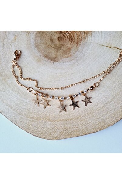 Skymag Gold metal bracelet, adjustable, starfish charm