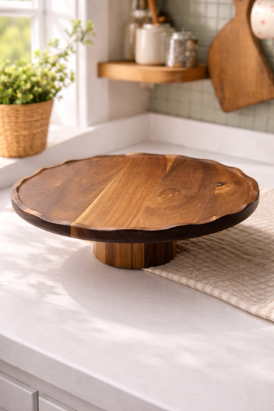 BUCOLIC حامل عرض الكيك والحلويات من بوهو أكاسيا