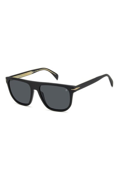 David Beckham Unisex Siyah Organik (UV) Cam Kemik Kapalı Çerçeve Tasarım Güne...