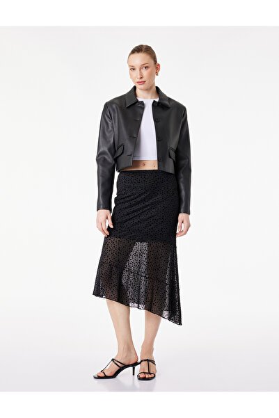 Koton Μίντι φούστα με ασύμμετρη εφαρμογή και πουά σχέδιο