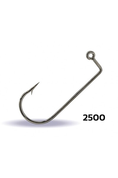 YOUVELLA 2500 Jig Head İğnesi Delikli Uzun 100'lü Kutu Nikel