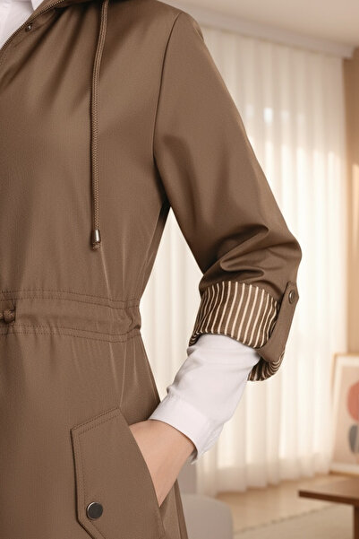 HİJABAYA Тренч з підкладкою в смужку