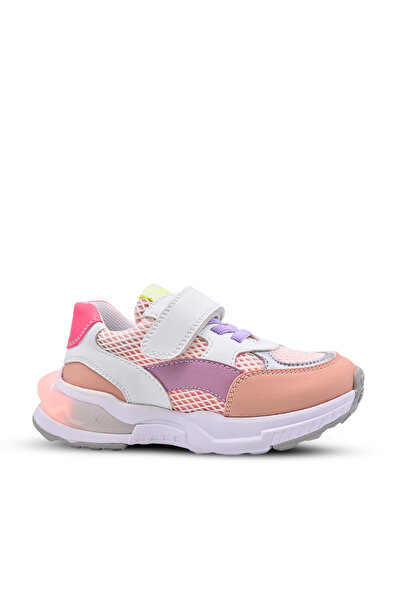 kids A more Детски обувки за момичета с велкро лента, мрежести детайли и кожа...