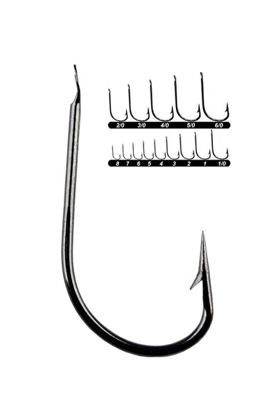 YOUVELLA 1403 Kısa Pala Dövme Olta İğnesi 100'lü Kutu Black Nikel