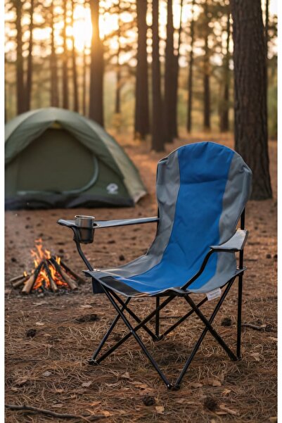 Genel Markalar Goocamp Mavi Xxl Dayanıklı Büyük Kamp Sandalyesi Mavi Siyah Re...
