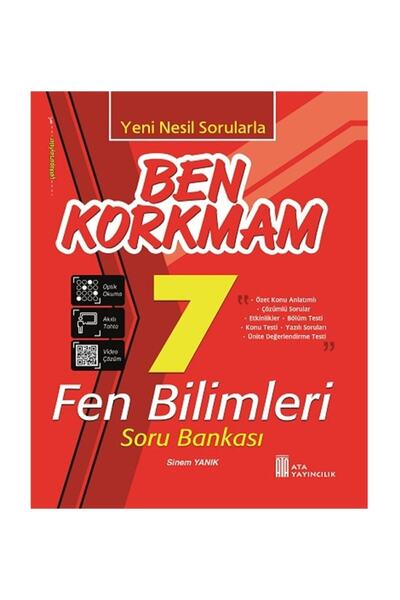 Ata Yayıncılık 7. Sınıf Ben Korkmam Fen Bilimleri Soru Bankası