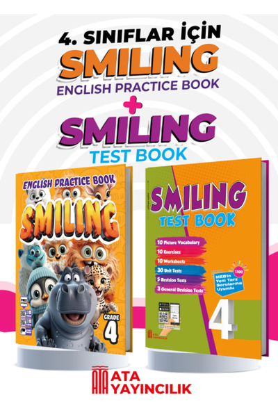 Ata Yayıncılık 4. Sınıf Smiling English Practice Book + Smiling Test Book Set