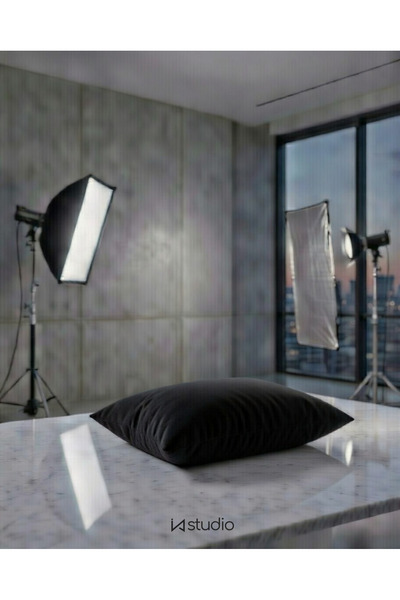 İz Home İz Studio Dynamic Siyah Yastık | 800 GR Nano Silikon Dolgu | AntiStress | Progressive Pillows