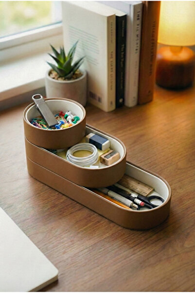 Puffin Design منظم أقلام ترايد مودولار (لون بني باستيل)