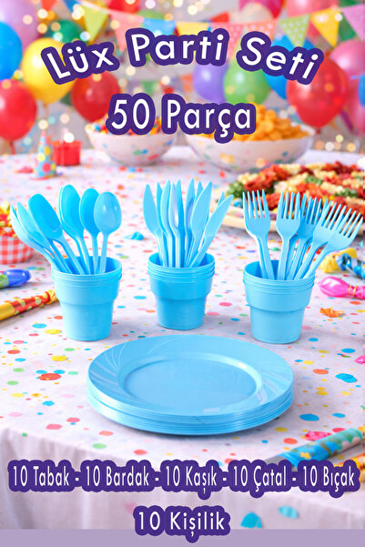 Ezu Home Set de 50 de piese din plastic dur de lux pentru petrecere, aniversa...