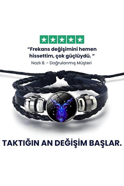 wellife pro OĞLAK Ruh Bilekliği El Yapımı Ayarlı Deri Bileklik Serisi Kadınla...