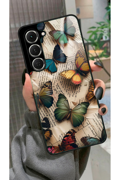 TECNO Spark 40 Pro Uyumlu Renkli Kelebek Tasarımlı Glossy Premium Kılıf