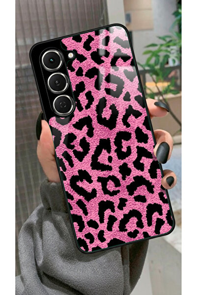 TECNO Spark 40 Pro Uyumlu Pembe Leopar Tasarımlı Glossy Premium Kılıf