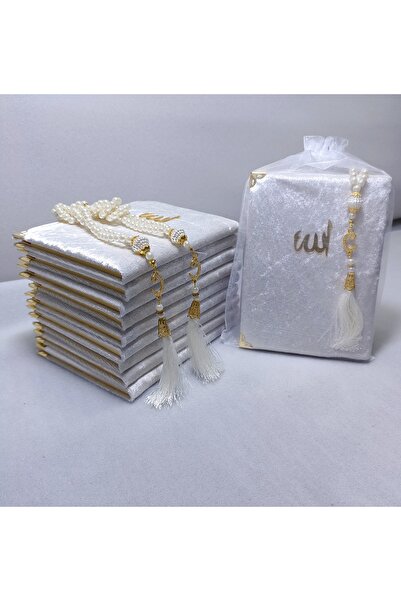 hira tasarım 10 Adet Yasini şerif Tesbih Seti Tül Kese İçerisinde Mevlid Seti