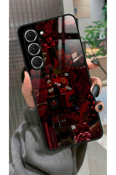 TECNO Spark 40 Pro Uyumlu Bordo Poster Tasarımlı Glossy Premium Kılıf