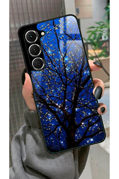 TECNO Spark 40 Pro Uyumlu Van Gogh Mavi Ağaç Tablo Tasarımlı Glossy Premium K...
