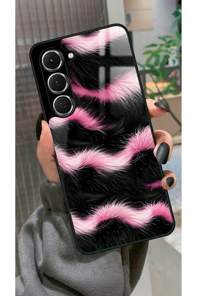 TECNO Spark 40 Pro Uyumlu Pembe Zebra Tasarımlı Glossy Premium Kılıf