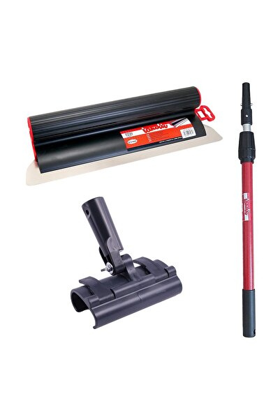 Lanoliv Set gletiera profesionala, inox, 40 cm x 0.3 mm, adaptor, maner prelu...