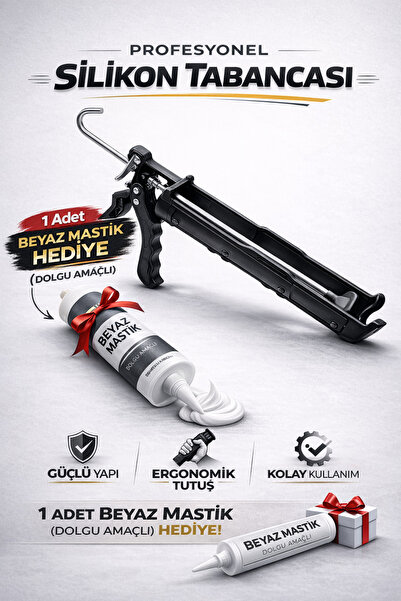 ERK TECH Profesyonel Kartuş Silikon Mastik Tabancası Sert Plastik