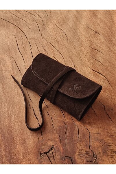 English Leather Tutun Kesesi Cüzdan Tutun Çantası %100 Gerçek Süet Deri