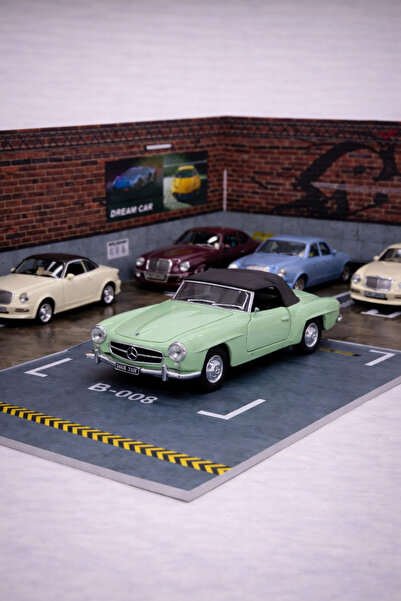 MODEL HEDİYELİK 1955 Mercedes Benz 190 SL Klasik Metal Araba Yeşil