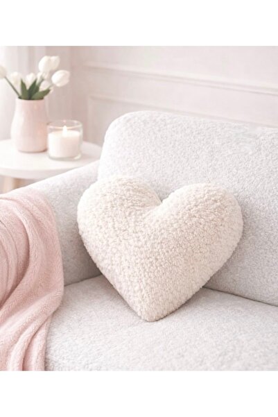 BabyCa Kalp Teddy Yastık - Kalp Dekoratif Yastık Sevgilişer Günü