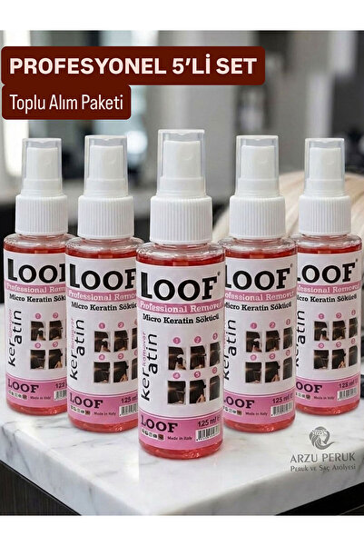 arzuperuk peruk ve saç atölyesi Loof Keratin Kaynak Sökücü Sprey 5’li Paket –...
