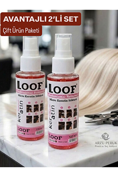 arzuperuk peruk ve saç atölyesi Profesyonel Keratin Kaynak Sökücü Sprey 2 Ade...