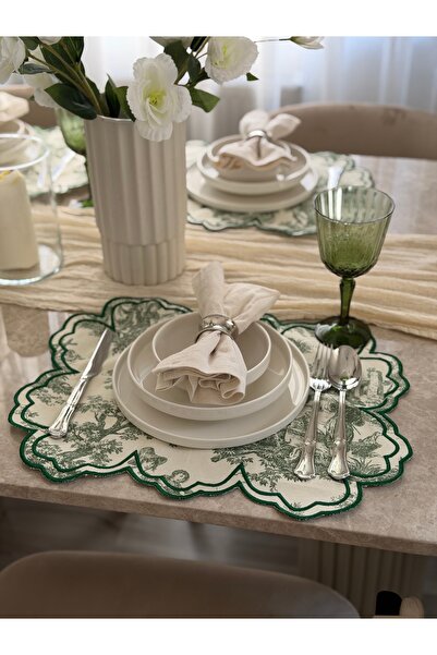 Home Yeşil Fransız Desen 2 Li Amerikan Servis