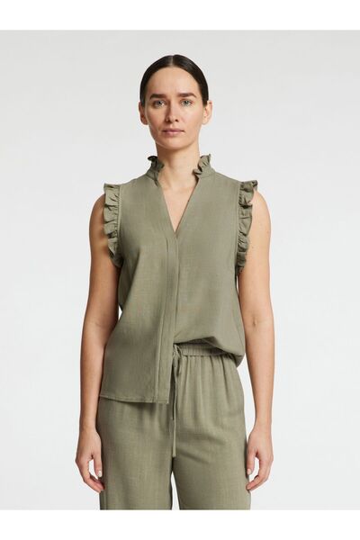 Selected Femme Oberteil mit Rüschen Ärmelloses