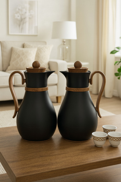 Generic طقم ترامس شاي وقهوة 1 لتر/500 مل لضيافة راقية