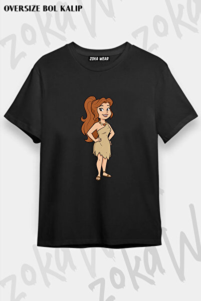 ZOKAWEAR Unisex Oversize kroj Mold Vilma Flintstone Design Štampano majica