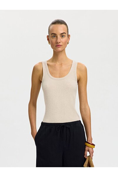 Selected Femme Tanktop Rippmuster Baumwoll