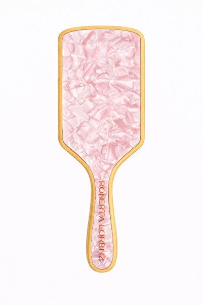 Roberta Lorenz Premium Pink Pearlescent Acetate Bamboo Comb 25 cm