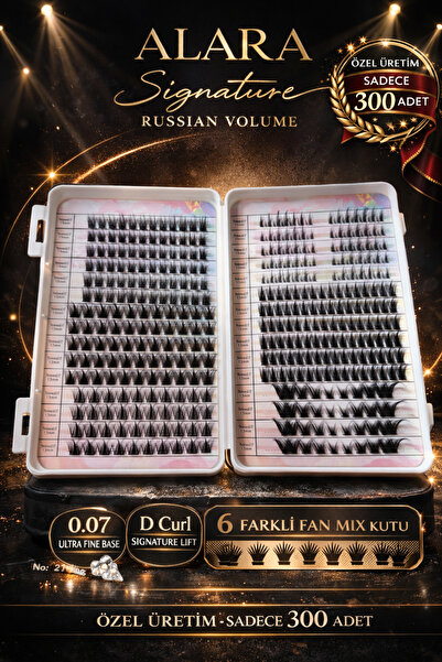 alaraycosmetics Hazır Demetler Rus Volume Takma İpek Kirpik Seti – 4 Model -1...