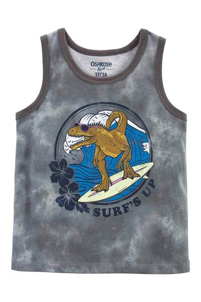 OshKosh تيشيرت ليتل بوي بدون أكمام باللون الرمادي