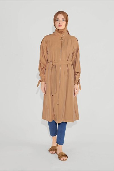 TRENDTESETTÜR KADIN TURUNCU (K.HARDAL) T 10192 50298 TRENÇKOT