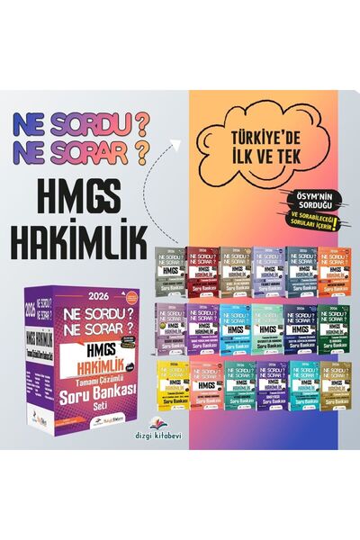 Dizgi Kitap 2026 Hukuk Atölyesi HMGS Hakimlik Ne Sordu Ne Sorar Tamamı Çözüml...