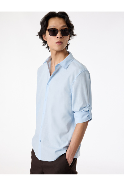 Koton Regular Fit Classic Collar Cotton Long Sleeve Shirt