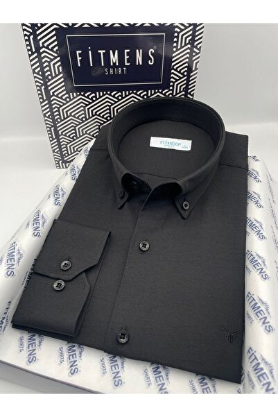 Fitmens Slim Fit Uzun Kol Pamuklu Hediye Kutulu Kolay Ütülenebilir Erkek Göml...